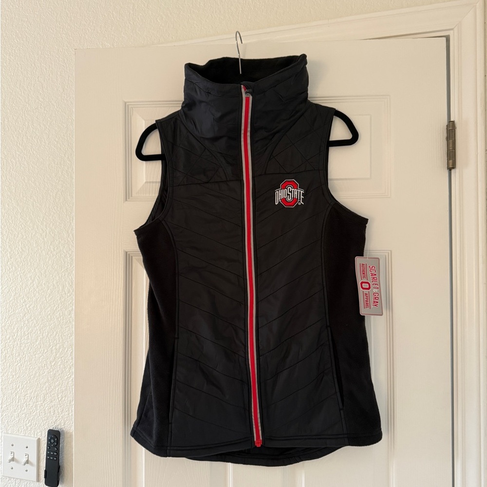 Black Ohio State Vest with Red Accents